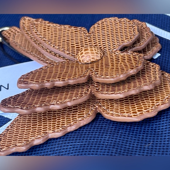 Brahmin Accessories - NWT Brahmin 3D Butterfly Tassel TOBACCO ALL OVER LIZARD Purse Charm#3